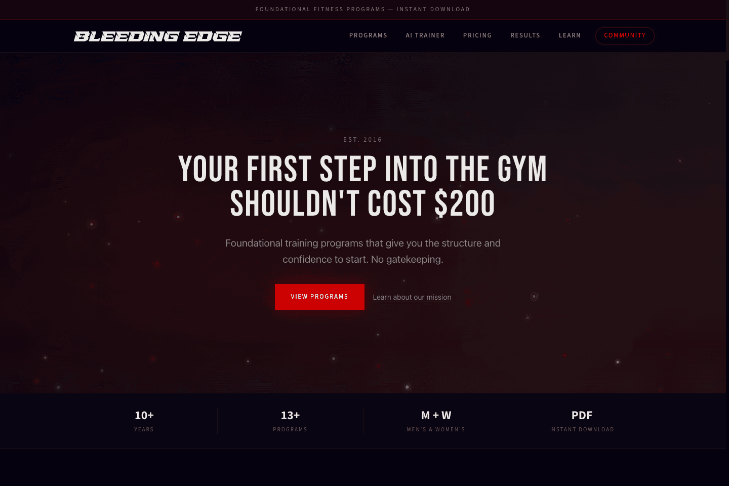 Bleeding Edge Fitness - Fitness · Brand + Web