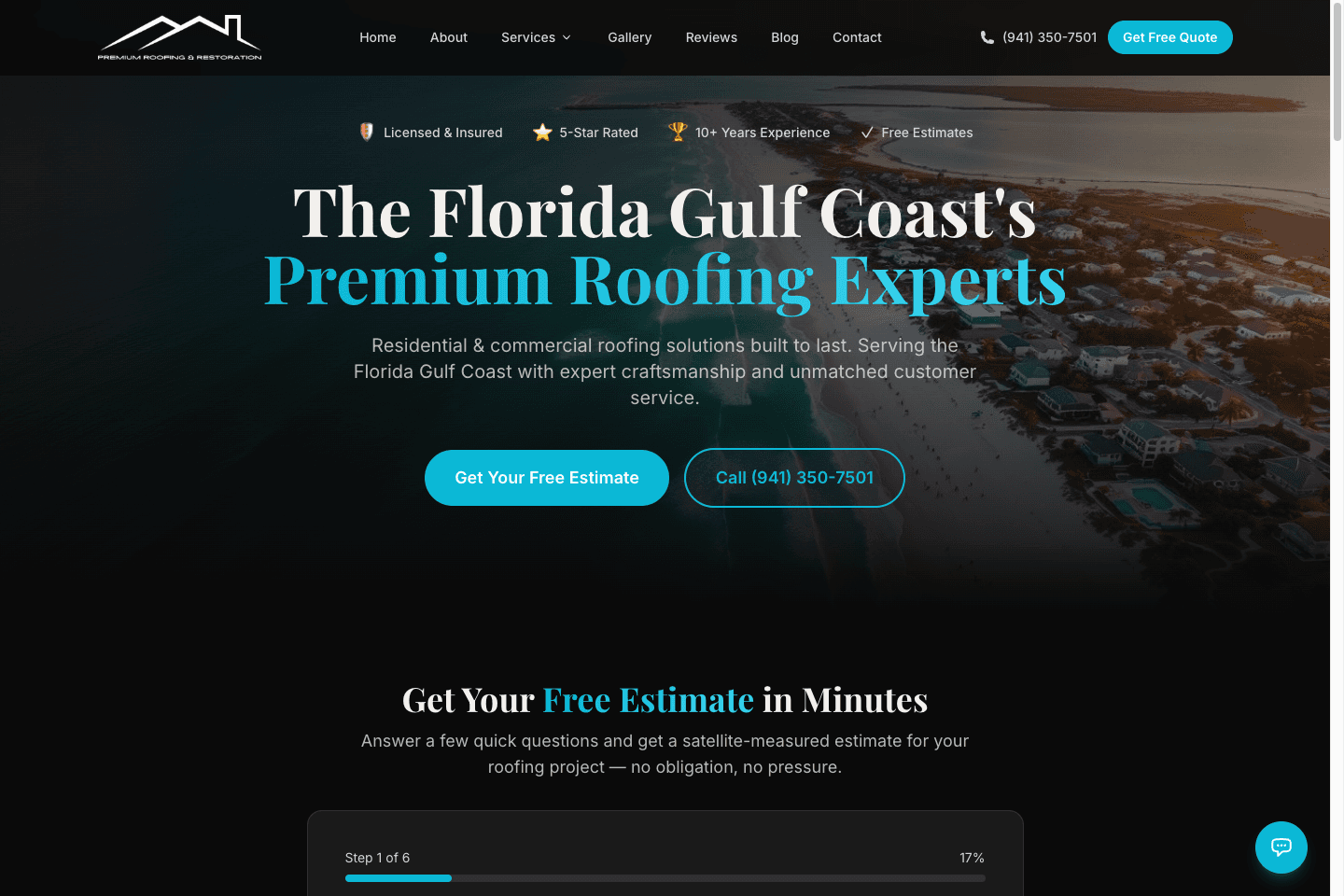 Premium Roofing - Home Services · Web + AI